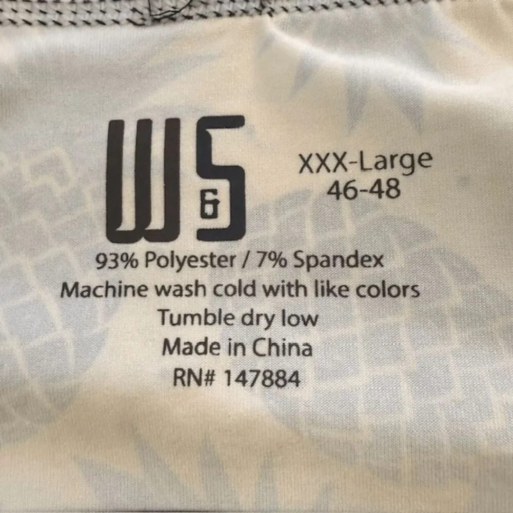Warriors & Scholars Men's Pineapple Trunk Boxer‎ Briefs Blue Size 3XL